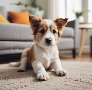 A modern love seat placed in a bright apartment corner with decorative cushions.
