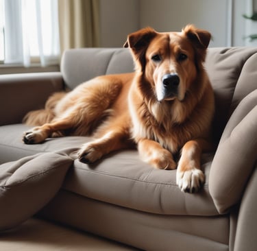 A modern love seat placed in a bright apartment corner with decorative cushions.