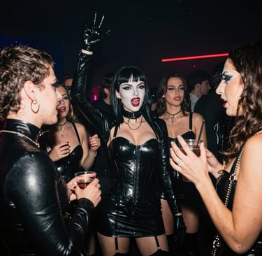The lively crowd at Club Verboten, showcasing the energy and excitement of fetish events.
