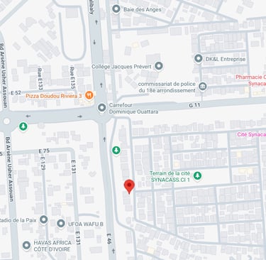 Carte GPS du Club Abidjan HSE