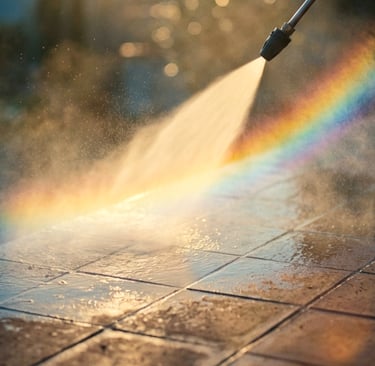 Dirty patio restoration in Mijas.