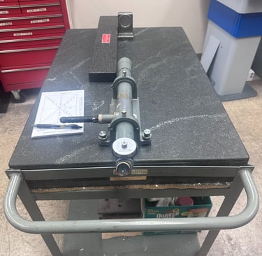 calibrating a granite surface plate