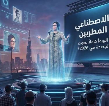أم كلثوم مع عناصر الذكاء الاصطناعي وأيقونات موسيقية حديثة لألبوم 2026