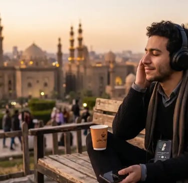 person listening music nostalgia emotional