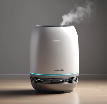 A sleek wearable health monitor glowing softly against a blue sky background.