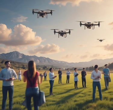 Close-up of smart medical devices arranged neatly on a white surface.