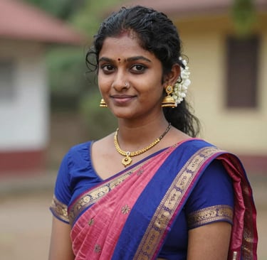 Young woman smiling confidently in a blush pink skyntra dress against a soft pastel background