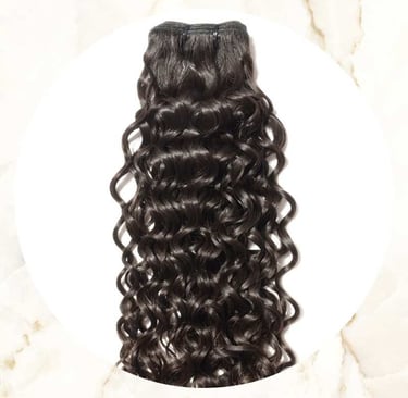 Echthaar deepwave curly weft lockig
