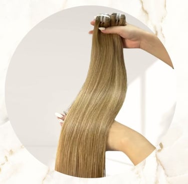 Weave extensions straight texture medium blonde