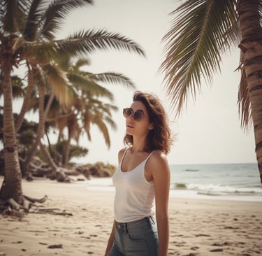 Close-up of a thoughtful woman reflecting with a gentle smile