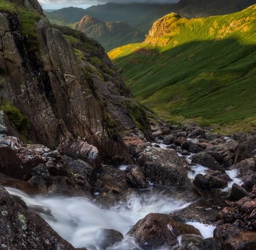 A cascade on Stickle Gill in the Lake District, Cumbria ©Mick Howard