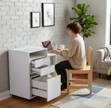 Multifunctional desk from file drawers/cabinet to desk