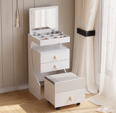 Multifunctional cabinet turns into a vanity with a lot of storage