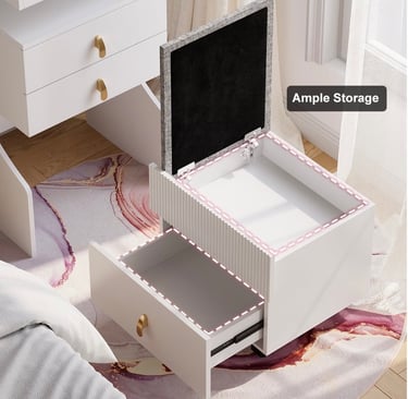 Multifunctional vanity with hidden stool, multifunctional cabinet