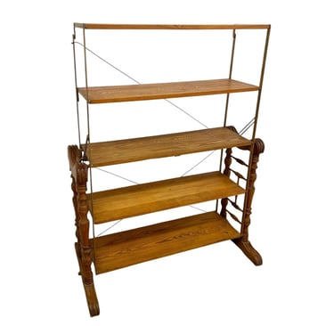 ConvertibleAntique bookshelf turns into antique dining table