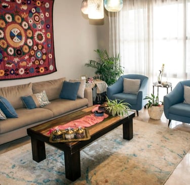 Allegria villa reception area classic interior