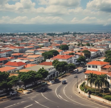 une image de la ville de malabo en guinee equatoriale dans le style voyage evasion