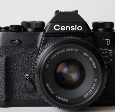 black and red dslr camera