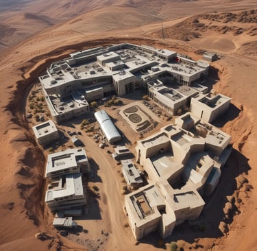 A sleek, matte black executive desk with a glowing laptop and a folded American flag in the background.