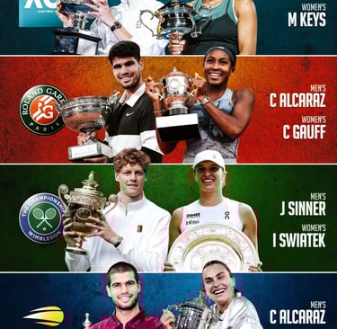 Ganadores de los Grand Slam 2025