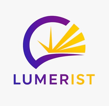 Dijital tarafta netlik sağlayan ve ekibinizle birlikte hareket eden Lumerist markası kurumsal logosu