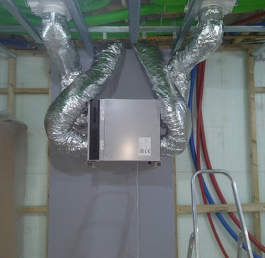 centrala wentylacyjna rekuperator kawavent montarz pod sufitem