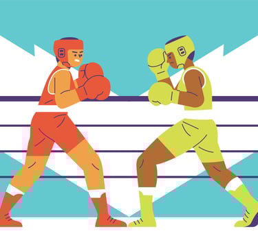 An Image showing two Cambridge Maths students competing