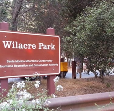 Wilacre Park trailhead parking lot at 3431 Fryman Road in Studio City