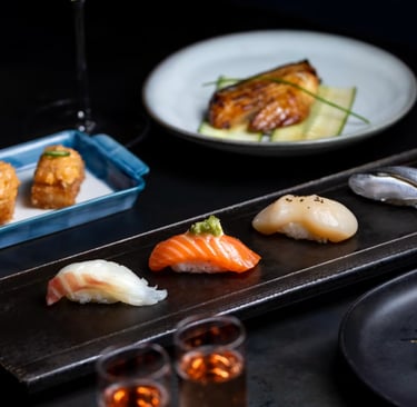 Sushi counter at Michelin-starred Asanebo on Ventura Boulevard in Studio City