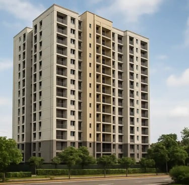 Modern high-rise residential building in Chennai