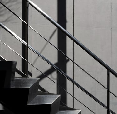 rambarde d'escalier en métal