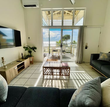 Living Area with Beach View