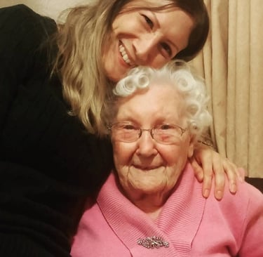 Me and my nan. My sewing and crafting inspiration for Kooksey