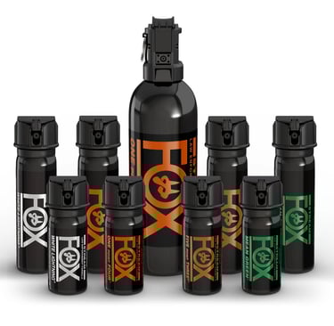 fox labs,bombe lacrymogene,bombe poivre,défense personnelle,gamme fox labs