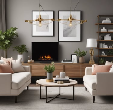 A sunlit living room corner featuring a soft throw blanket draped over a cozy armchair next to a small wooden side table with a ceramic vase.