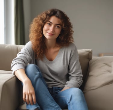 a woman with blonde hair and blue eyes