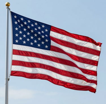 flag of USA on grass field