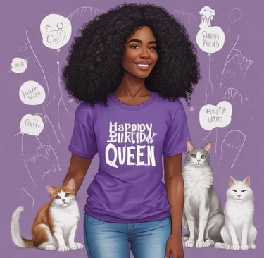 Close-up of a deep purple minimalist dress with gold accents on a white background