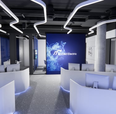 Example of Conceptual Design showing futuristic design of a technology company