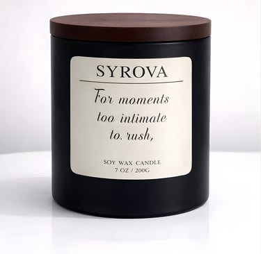 Close-up of clean burning soy candle with warm golden flame