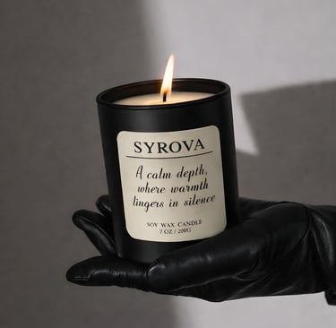 Clean burn soy candle creating cozy evening atmosphere