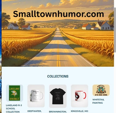 Local client E-commerce site focused on small town living built by Cornerstone Web Services