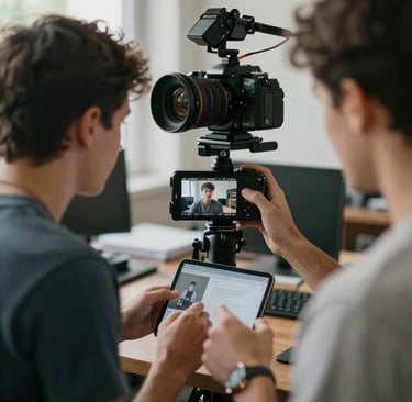 black nikon dslr camera on white printer paper