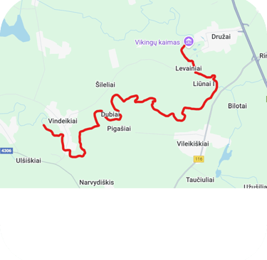 Vienos dienos maršrutas Družai - Vindeikiai