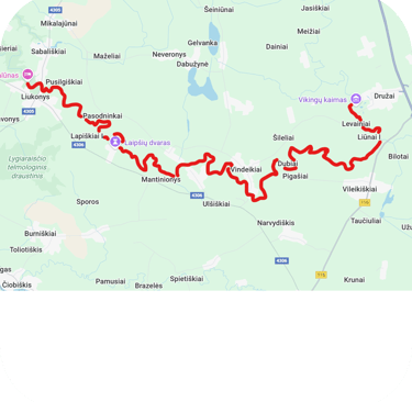 Dviejų dienų maršrutas Družai - Vindeikiai - Liukonys