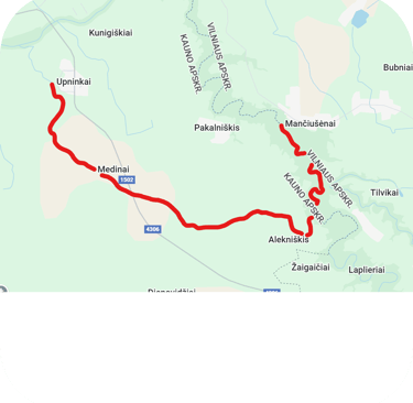 Vienos dienos maršrutas Mančiušėnai - Upninkai