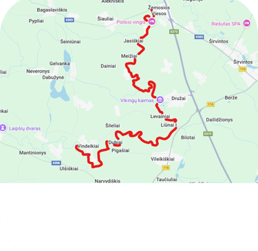 Vienos dienos maršrutas Viesos - Vindeikiai