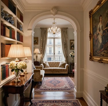 A serene corner with a terracotta pot holding a leafy green plant against a backdrop of warm taupe walls
