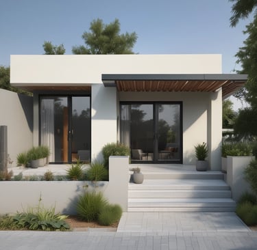 Interior shot of a spacious living room with natural light and wooden floors.