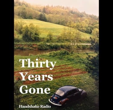 car in a plowed field - album cover for Handshake Radio